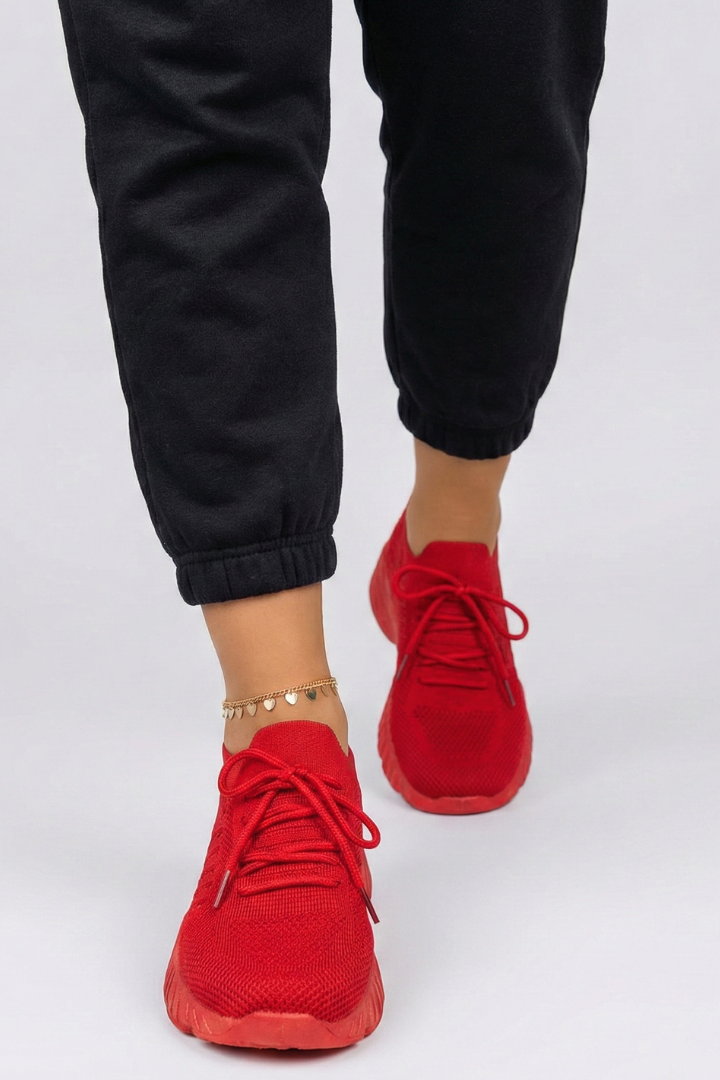 Modern women's casual shoes with laces & a unique textured sole, great for everyday walking.