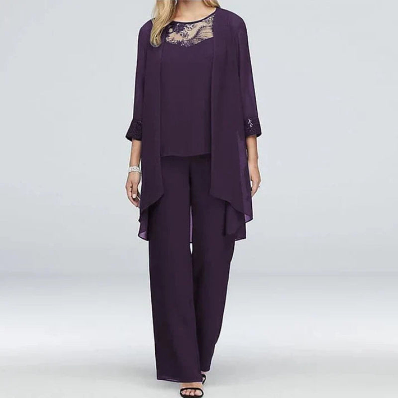 Stylish women's pant set, perfect for spring business casual or chic wear