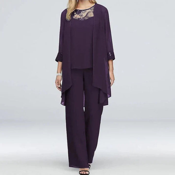 Stylish women's pant set, perfect for spring business casual or chic wear