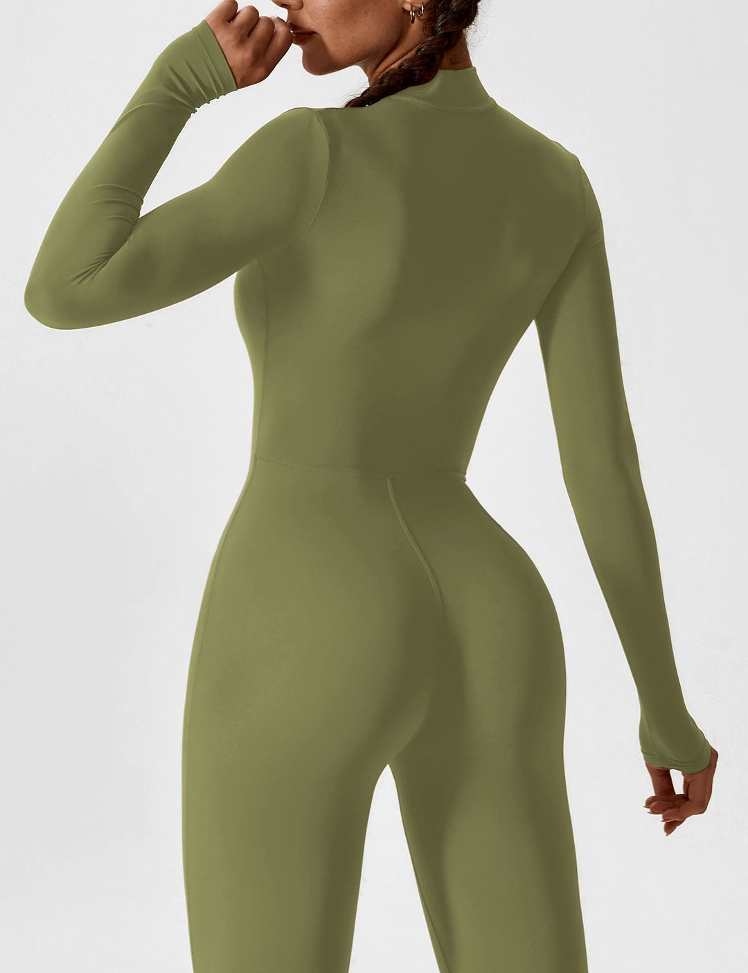 Onepiece women's stretchy zip-up jumpsuit, a modern take on spring fashion with ultimate comfort