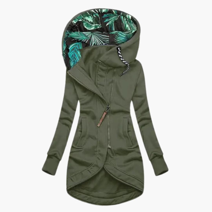 Insulated women's winter jacket, stylish design for ultimate warmth & protection in freezing cold weather.