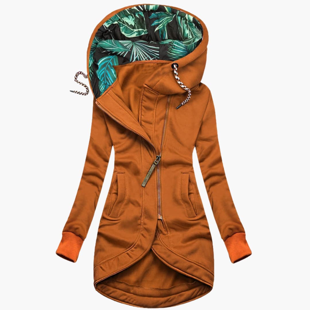 Premium women's warm coat, a stylish insulated winter jacket offering ultimate comfort & cold weather fashion.