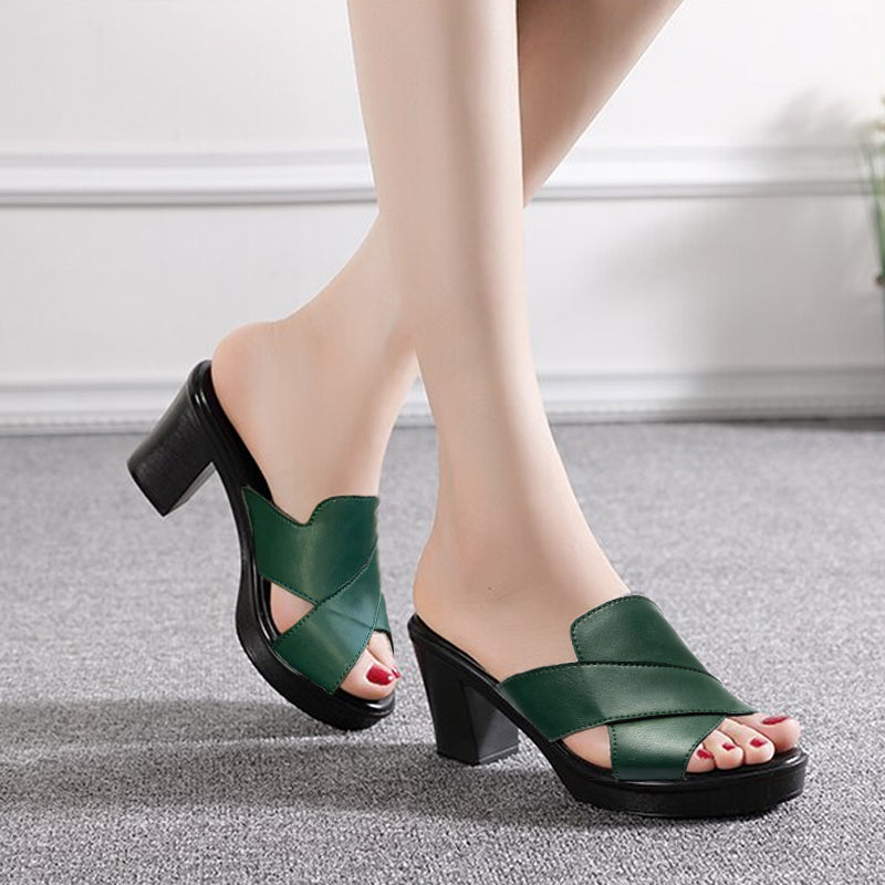 Women's stylish platform sandals with comfortable block heel. Perfect for summer fashion & everyday wear.