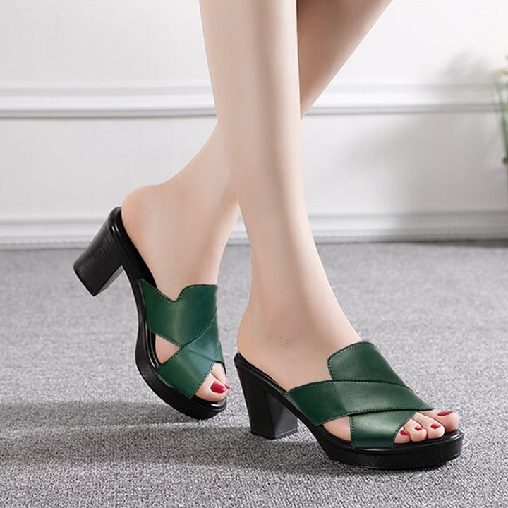 Women's stylish platform sandals with comfortable block heel. Perfect for summer fashion & everyday wear.