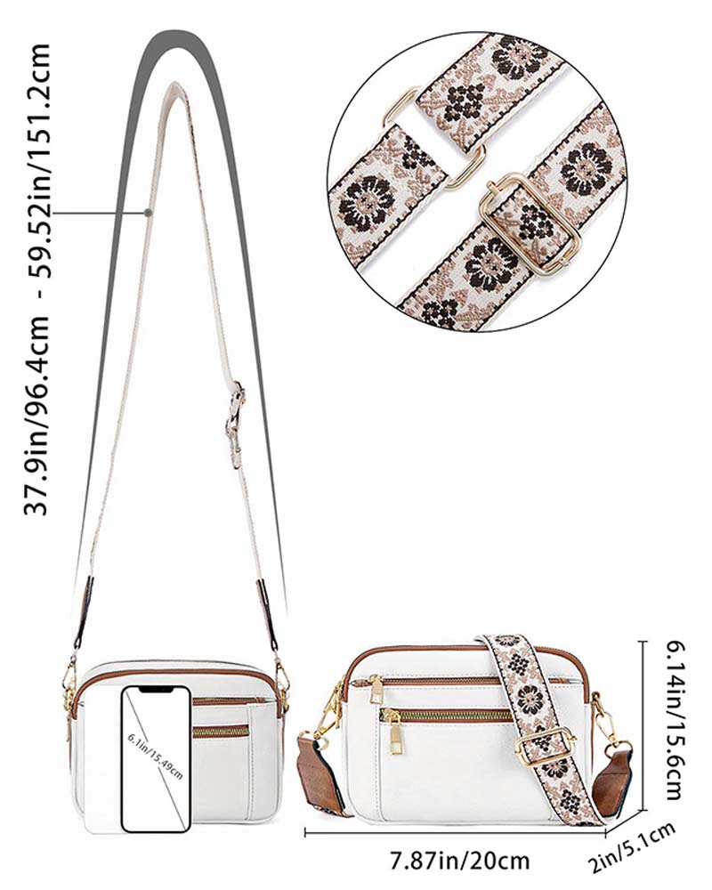 Business chic women's black PU leather crossbody bag, perfect for professional settings
