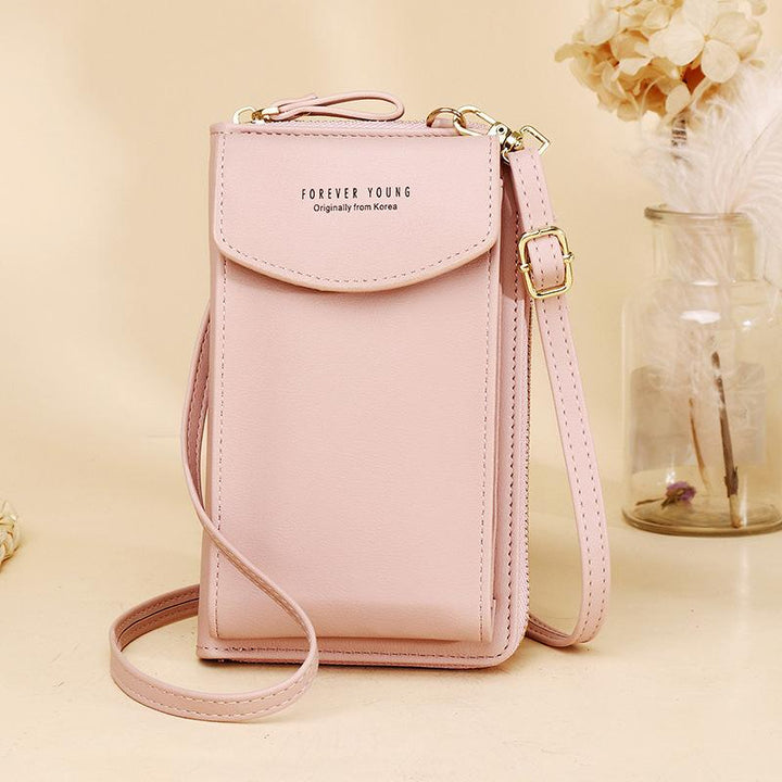 Women's phonebag wallet with multiple compartments, designed for organization on the go