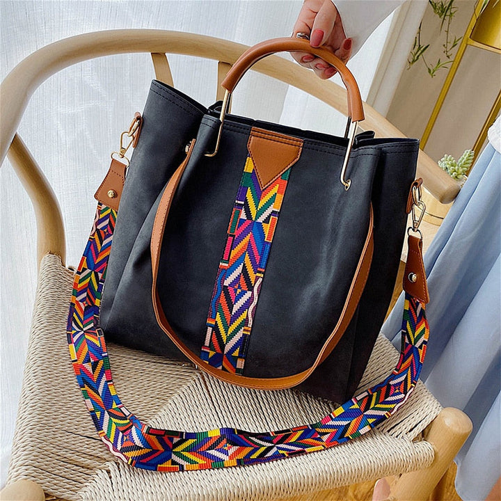Women's stylish PU leather everyday carry tote bag, versatile & spacious for essentials.