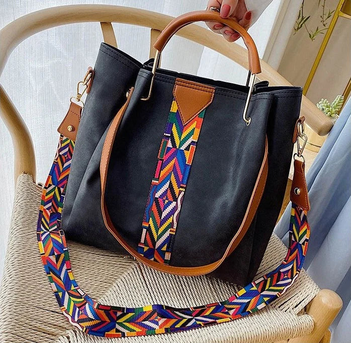 Women's everyday carry tote bag with comfortable shoulder straps, durable PU leather.