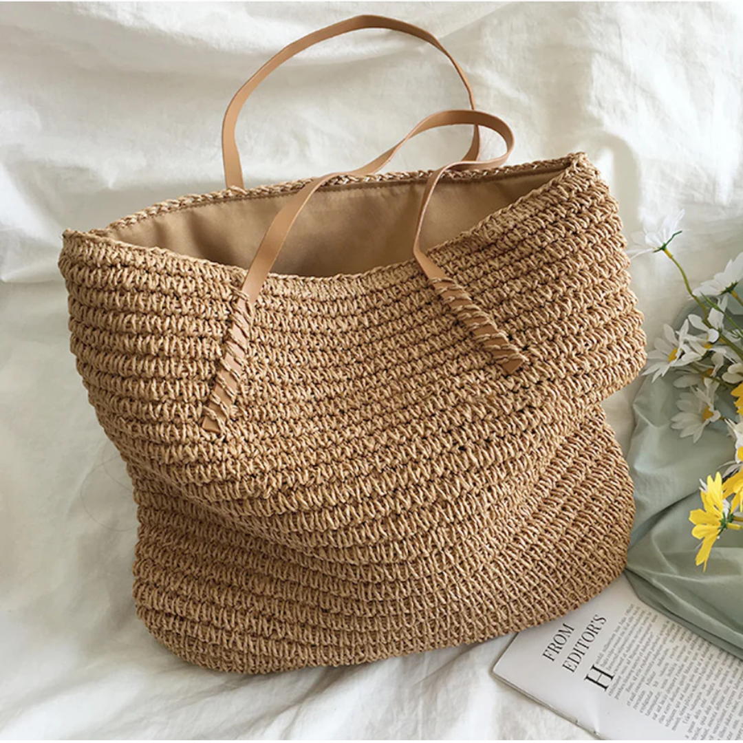 Elegant women's purse with a unique woven design, offering ample storage for all essentials.