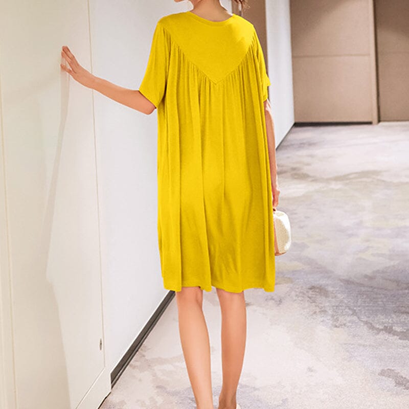 Women's super soft short sleeve loose fit dress, ideal for sleep or lounge