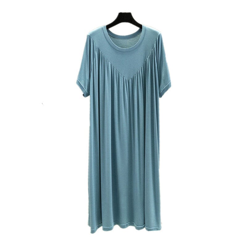 Modal women's sleepwear dress, short sleeve and comfortable loose fit