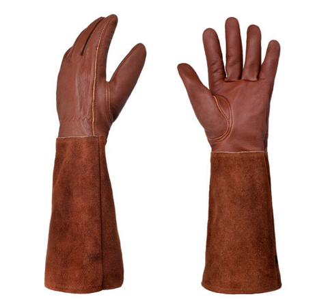 Thorn-proof women's long sleeve rose gloves, offering maximum protection for hands and forearms.