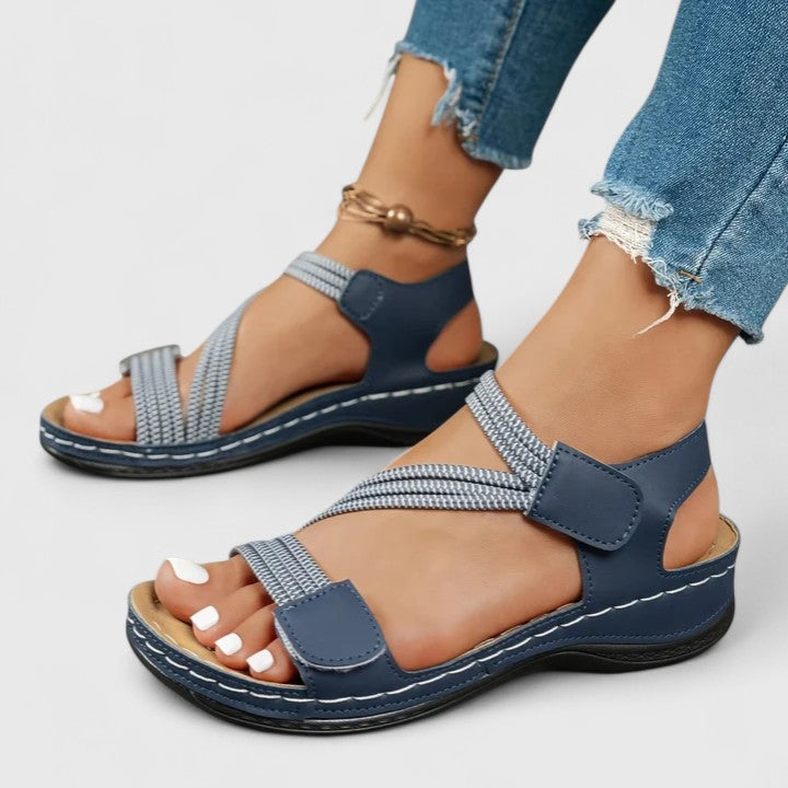 Women's orthopedic sandals with premium three-arch support for heel and foot pain relief.