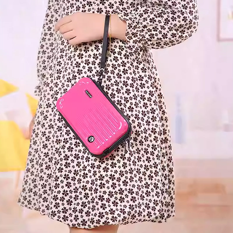 Women's versatile mini suitcase crossbody shoulder bag, a modern handbag option