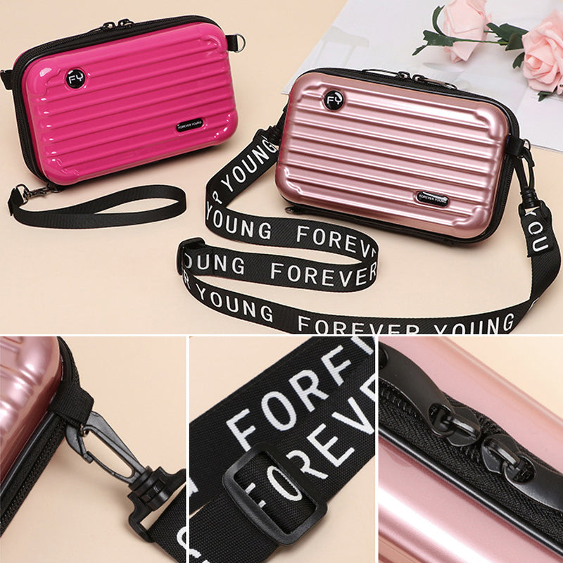 Elegant women's mini suitcase crossbody bag, a standout fashion accessory