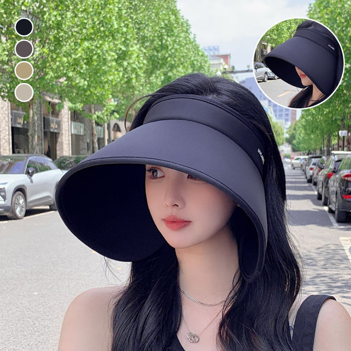 UV protection sun hat for women, polyester, stylish wide brim for outdoor sun coverage
