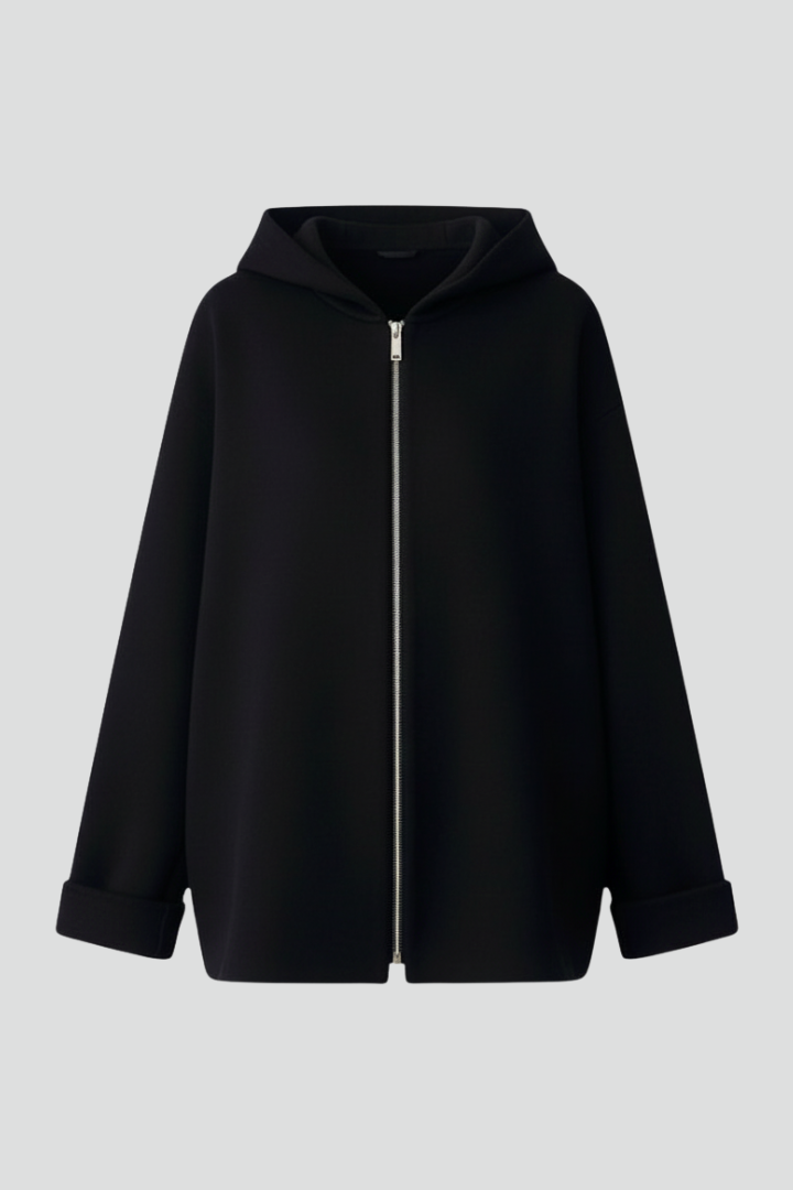 Women's versatile hooded zip jacket with pockets. Perfect for casual everyday wear & womens fashion.