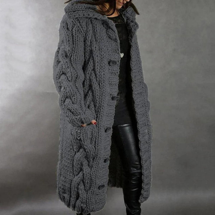 Comfortable women's versatile long sleeve coat, perfect for layering and everyday casual fall & winter wear.