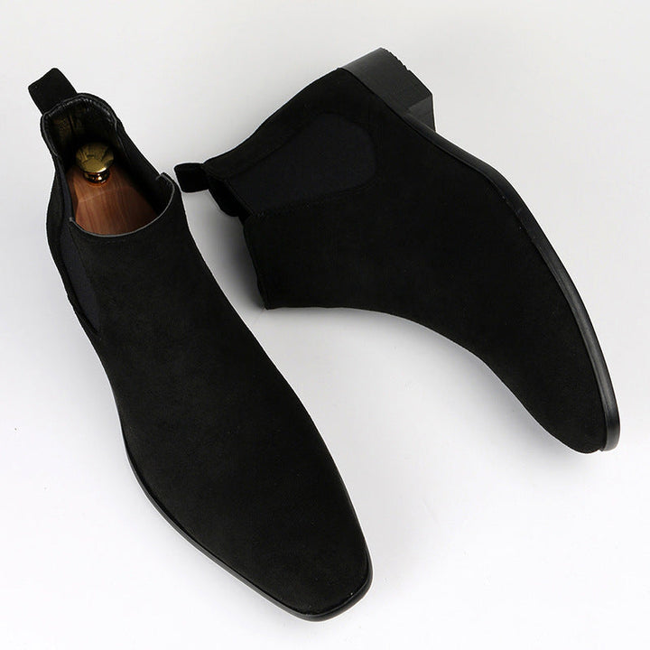Versatile women's slip-on Chelsea ankle boots with comfortable block heel. Ideal for casual & office fashion.