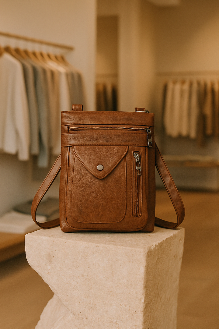 Women's vintage crossbody bag in classic style, perfect for everyday fashion.