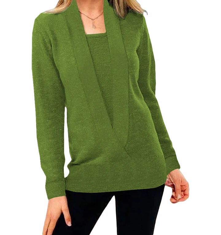 Everyday women's cozy winter top, a warm long sleeve sweater for relaxed style.