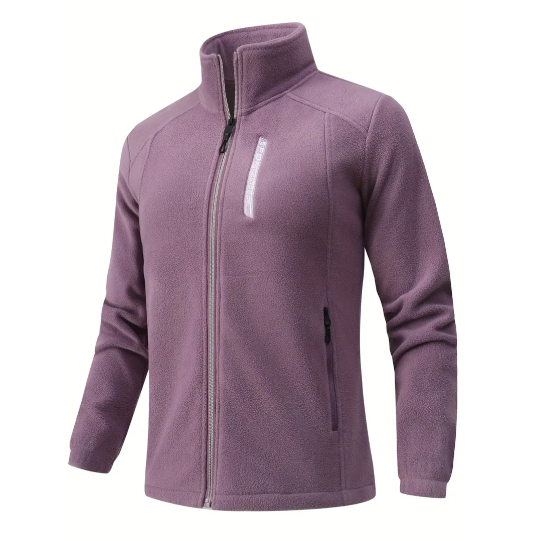 Versatile women's warm outdoor jacket with plush lining. Perfect for autumn, winter, hiking, & casual outings.