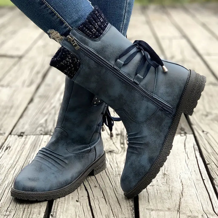 Comfortable women's warm winter boots, stylish for autumn & winter. Weatherproof & slip-resistant for daily wear.