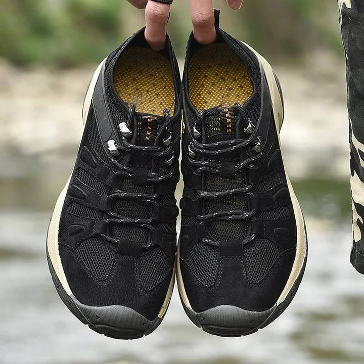 Women's waterproof hiking footwear, providing comfort and all-terrain traction for outdoor walking.