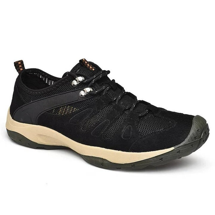 Comfortable women's waterproof hiking shoes, durable and breathable for long trail walks.