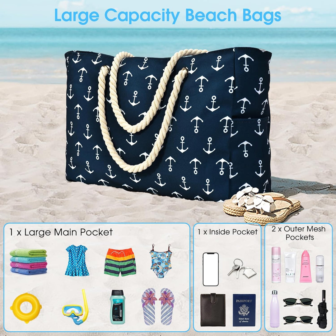 Stylish women's waterproof tote, large capacity, perfect for beach days or gym.