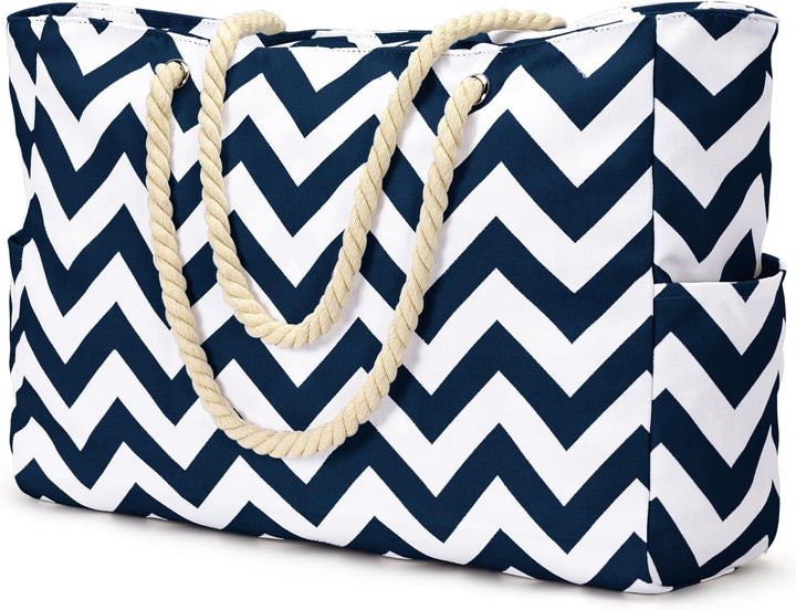 Zippered multi-pocket waterproof gym tote for women, large, durable & versatile.