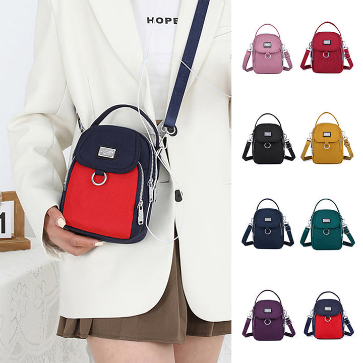 Waterproof oxford crossbody bag for women, featuring a secure main compartment