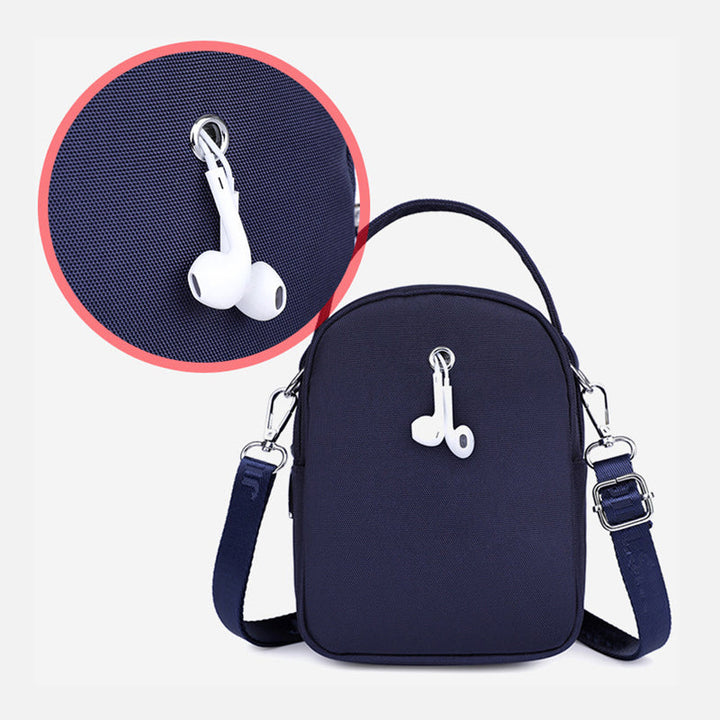 Black women's waterproof oxford crossbody bag, versatile for any outfit