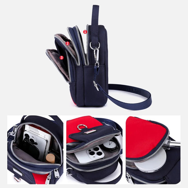 Compact and practical women's oxford waterproof crossbody bag, anti-theft design