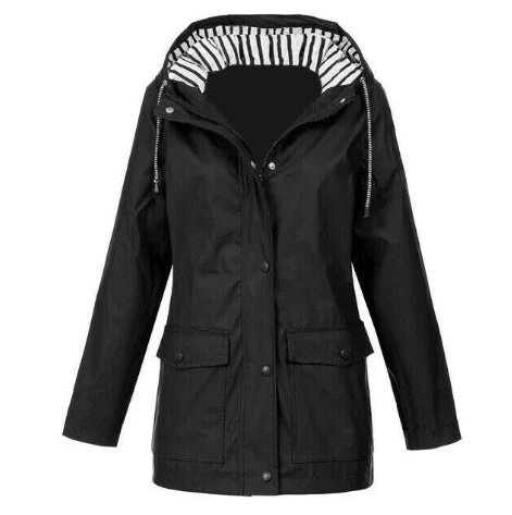 Windproof & waterproof women's insulated winter jacket, providing warmth and protection in harsh weather.