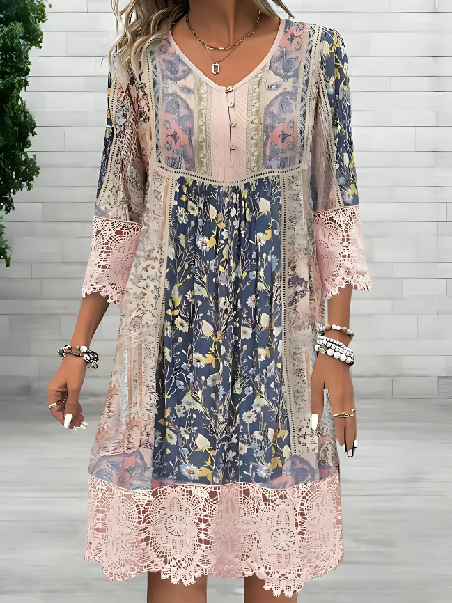 Women's white bohemian flowy midi dress with adjustable straps, ideal for summer vacation or beachwear.
