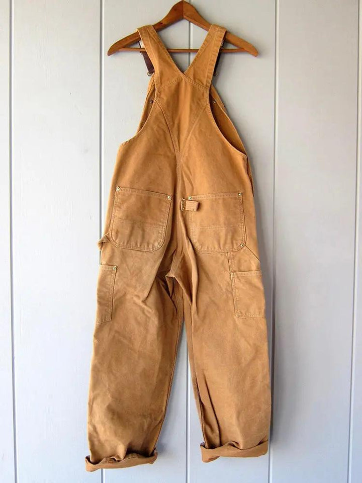 Versatile women's wide-leg jumpsuit, perfect casual comfort for spring outfits or fall fashion. Adjustable straps.