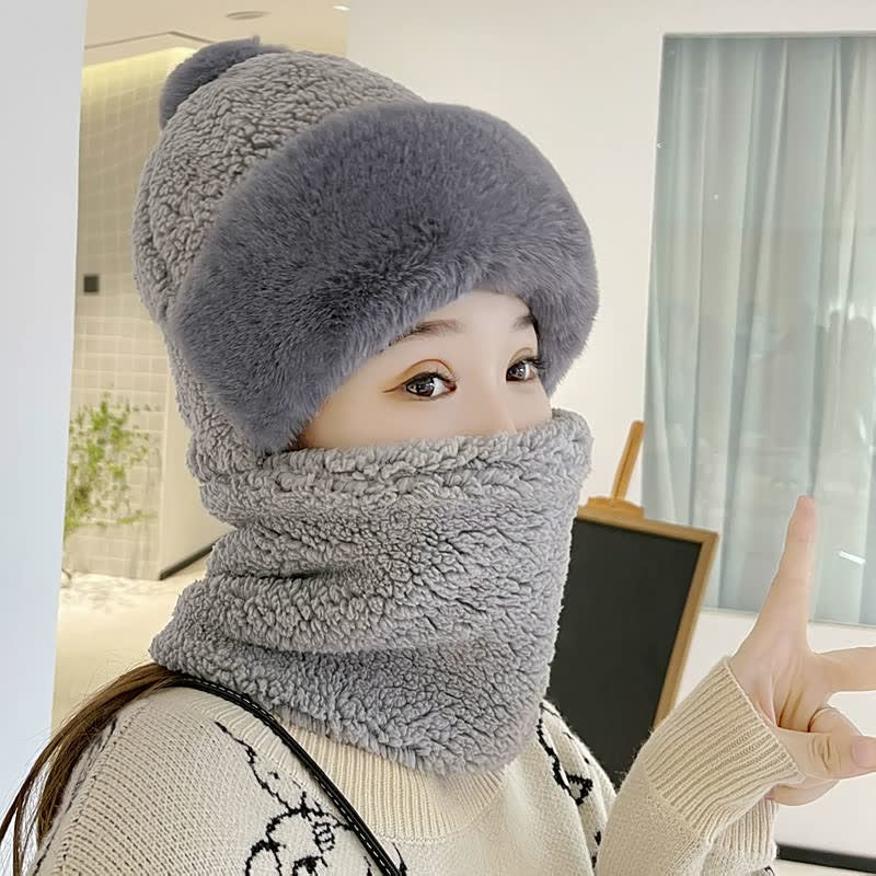 Cozy women's winter beanie and scarf combo, a great gift for her