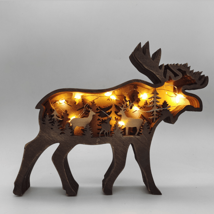 Exquisite wooden wolf art decor, bringing a touch of nature and wilderness to home interiors