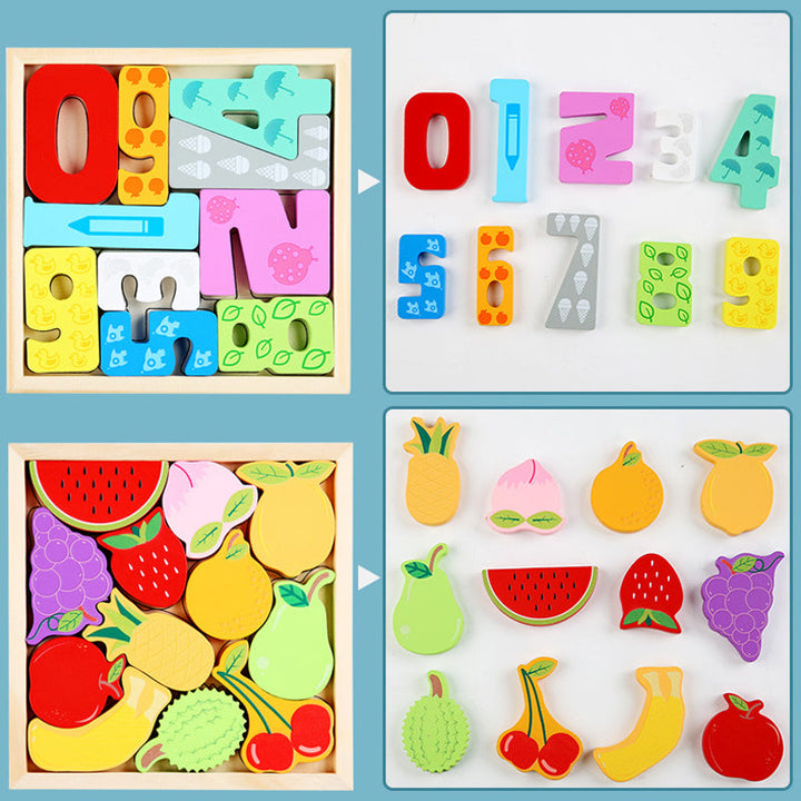 Durable wooden jigsaw puzzle, non-toxic paint, perfect for active toddlers and safe play