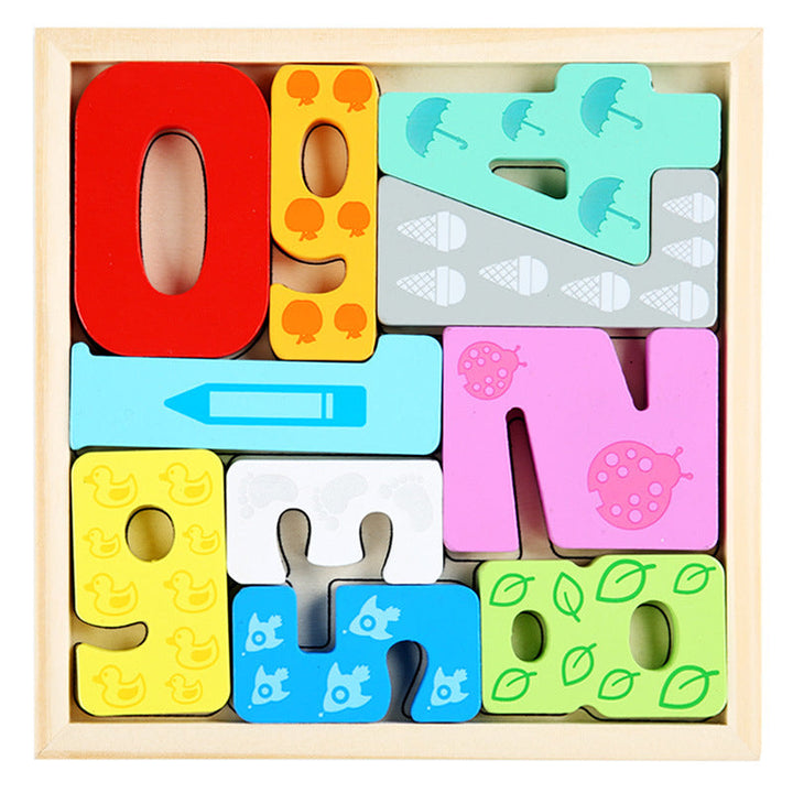 Eco-friendly wooden toddler puzzle, smooth edges for child safety, engaging learning activity