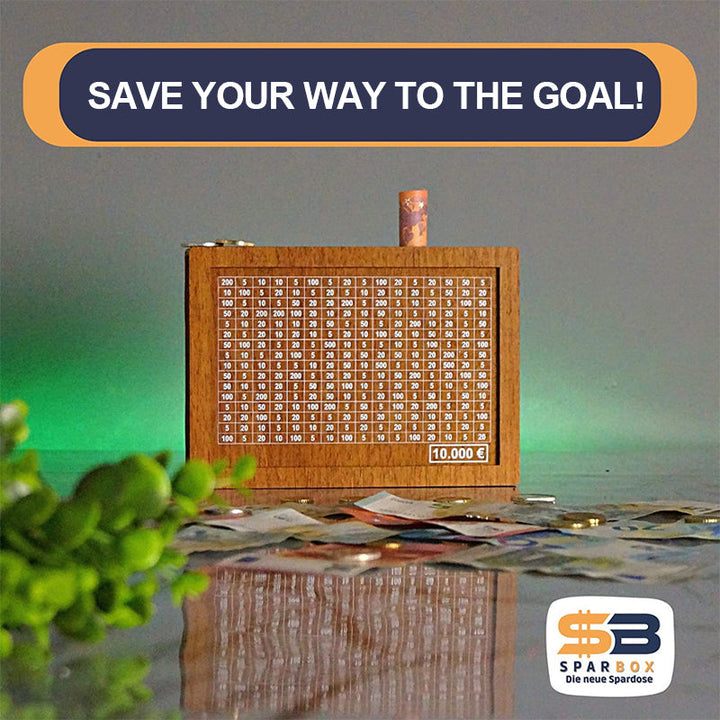 Wooden savings bank on a desk, inspiring financial discipline and smart money habits
