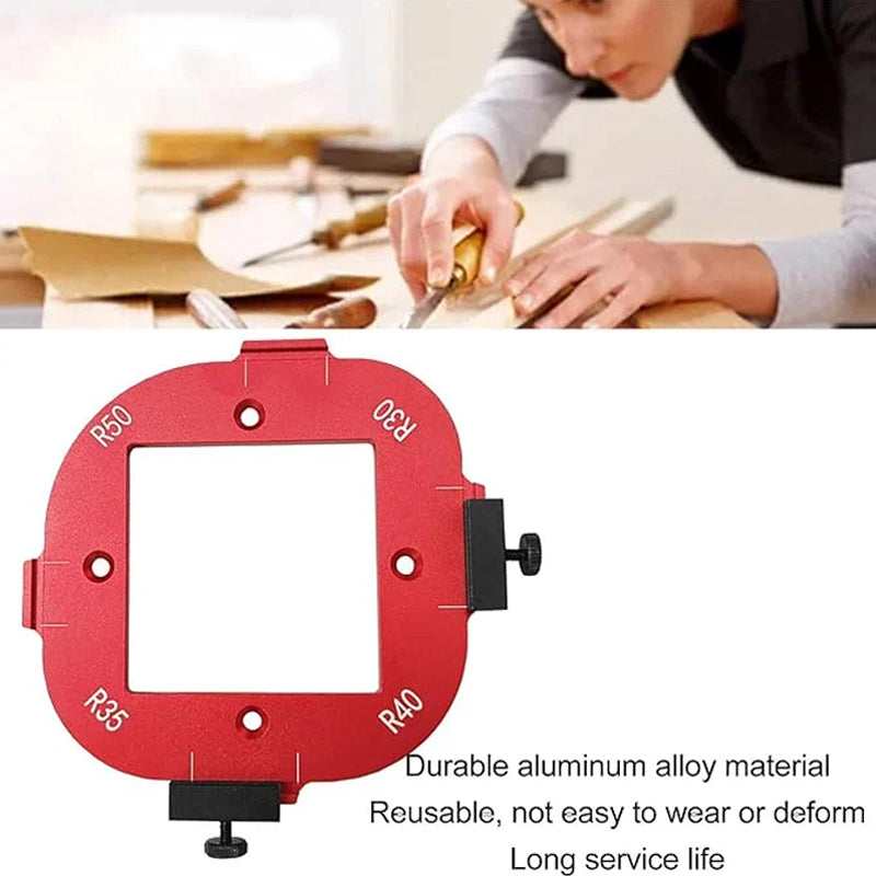 Woodworking Corner Radius Router Template for precise wood shaping & DIY carpentry projects