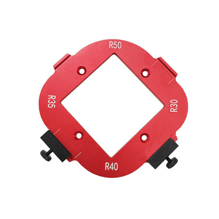 Woodworking corner radius template, aluminum alloy for long-lasting use in carpentry