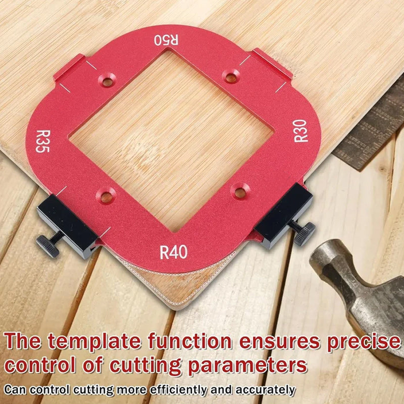 Aluminum alloy woodworking corner radius router template, durable precision tool for carpentry