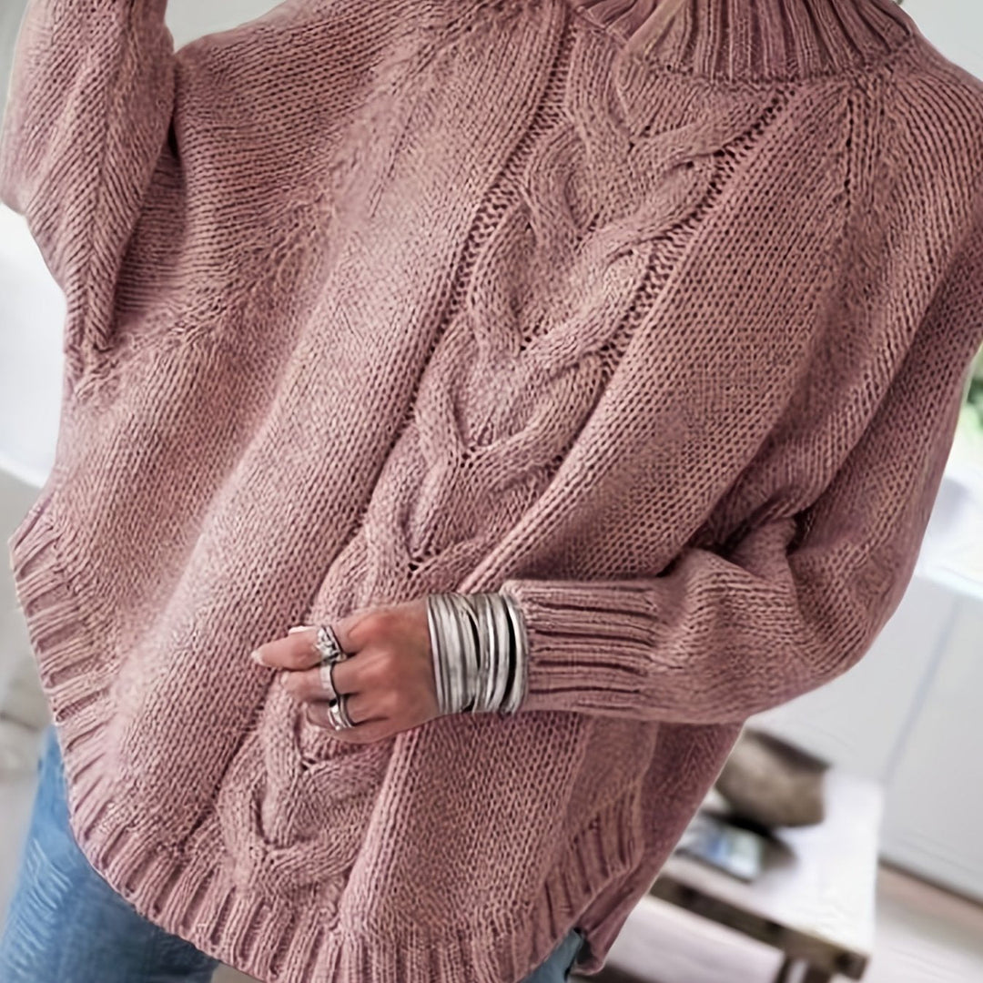 Elegant Wren women's patterned sweater, soft, oversized, and perfect for cozy fall & winter style.