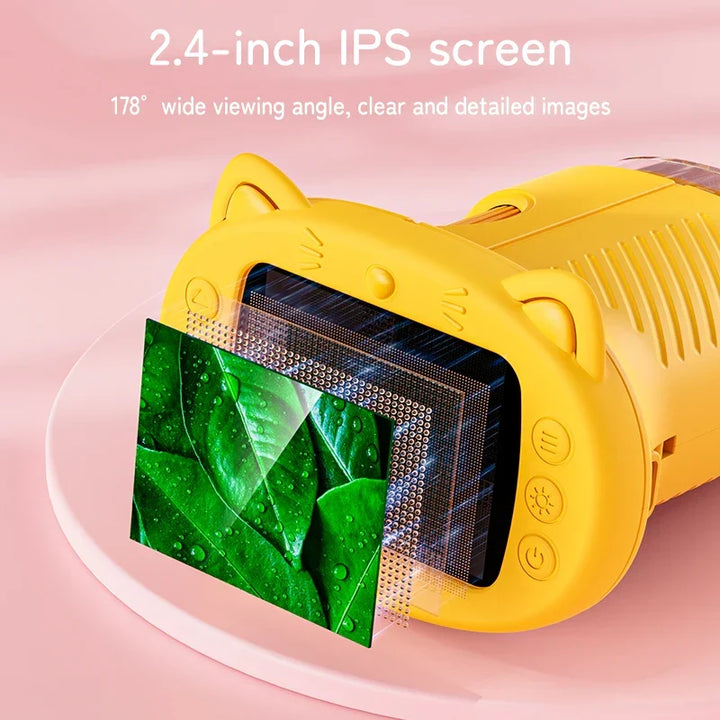 Digital handheld microscope, perfect STEM educational toy for kids exploring insects & micro-worlds.