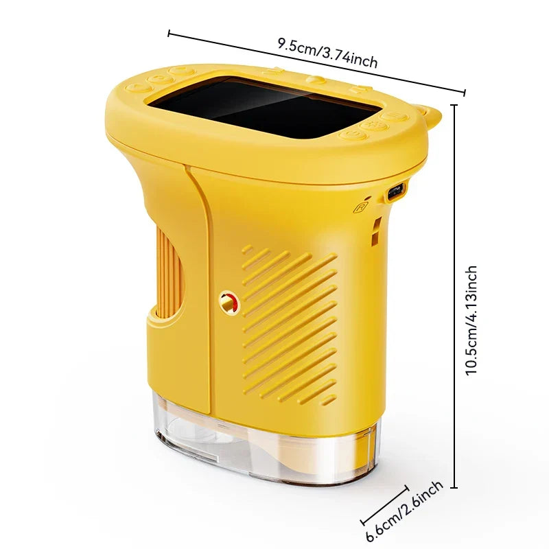 InsectaCam yellow digital microscope, a fun & educational science kit for kids to explore nature up close.